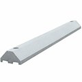 Plastics-R-Unique ULTRA3648PBGL Ultra 3 1/4'' x 6'' x 4' Compact Gray Parking Block 466U3648PBG